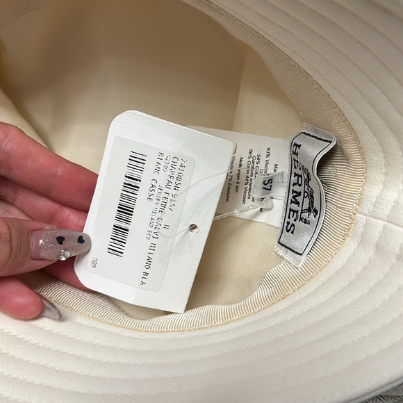 Hermes Calvi Milano bucket hat - Blanc Cassé - Picture 3 of 5